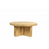 Round Bali coffee table, elm wood, natural style, 100 cm